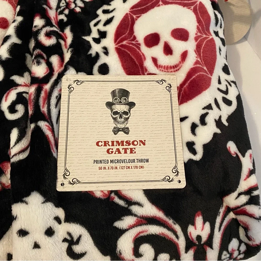 Crimson Gate Skull Blanket 50” x 70”